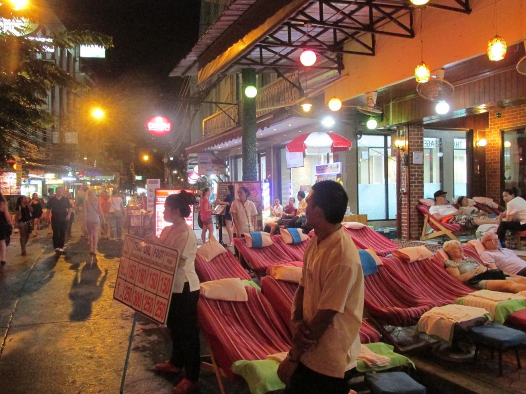 Massage dans la rue