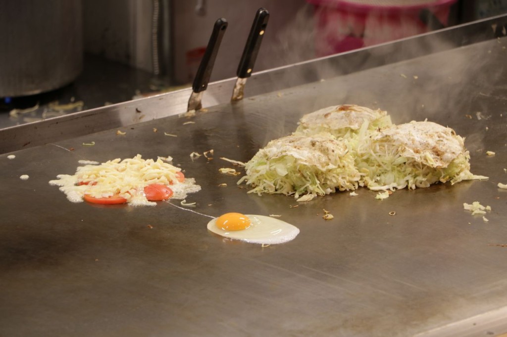 Préparation de l'okonomiyaki