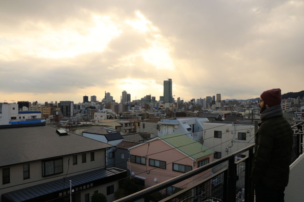 Vue depuis l'appartement sur Kobe